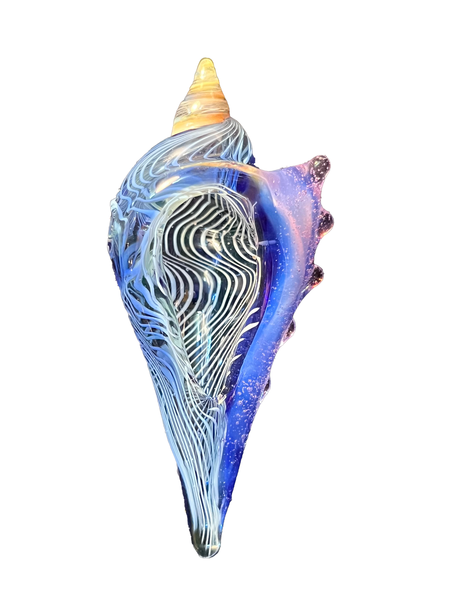 Transparent Blue shell with swirling UV lines