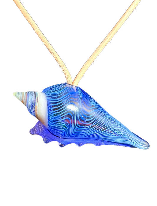 Transparent Blue shell with swirling UV lines